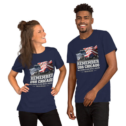 USS CHICAGO tee,USS CHICAGO CA-136 Tee, US Heavy Cruiser Veterans T-shirts, Comancha T-shirts,