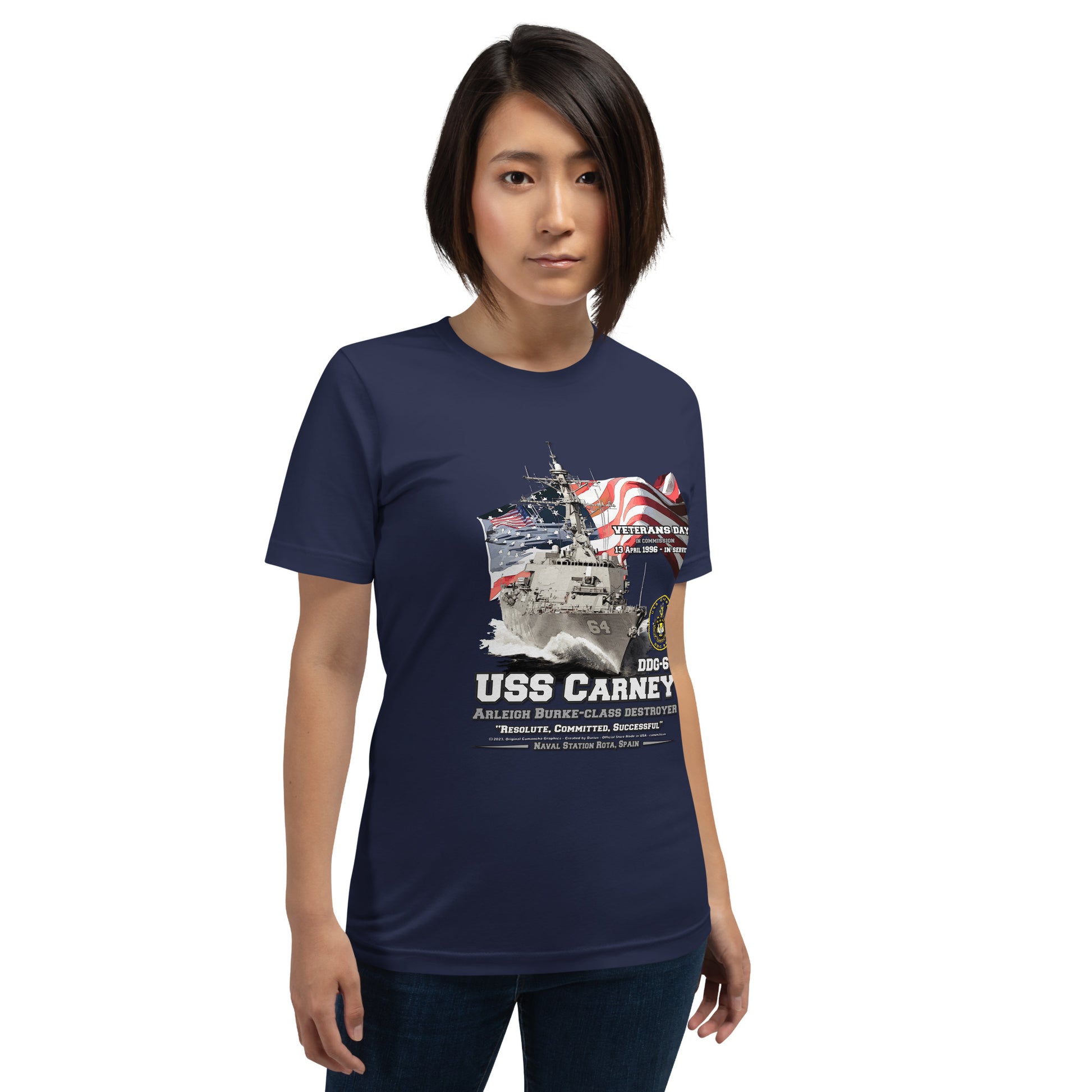 USS CARNEY tee,USS CARNEY DDG-64 tee, US Destroyer Ship Veterans T-shirts, Comancha Navy T-shirt,