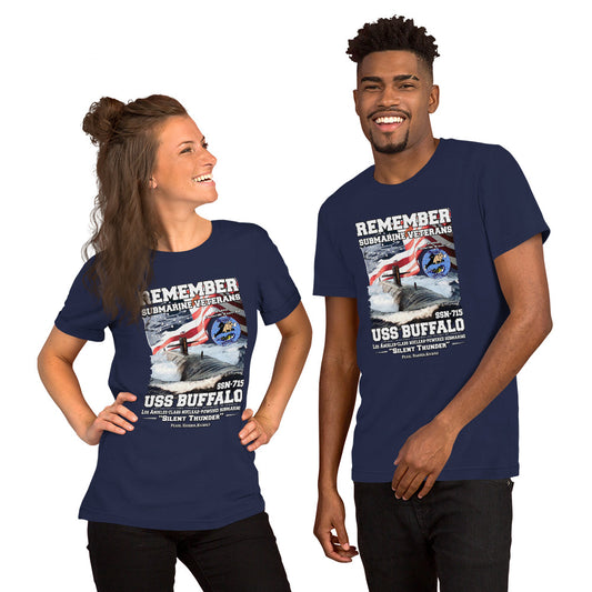 USS BUFFALO t-shirt,USS BUFFALO SSN-715 t-shirt, Submarine Veterans Tee, Comancha Vavy Veterans tees,