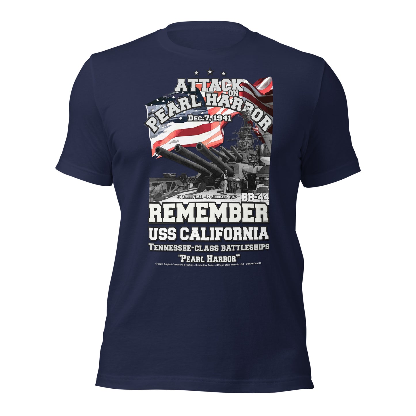 USS CALIFORNIA veterans t-shirt,USS CALIFORNIA BB-44 t-shirt, Peral harbor t-shirt, US navy t-shirt,USS CALIFORNIA BB-44 Battleship US Navy Veterans T-shirt, Comancha T-Shirt Shop,