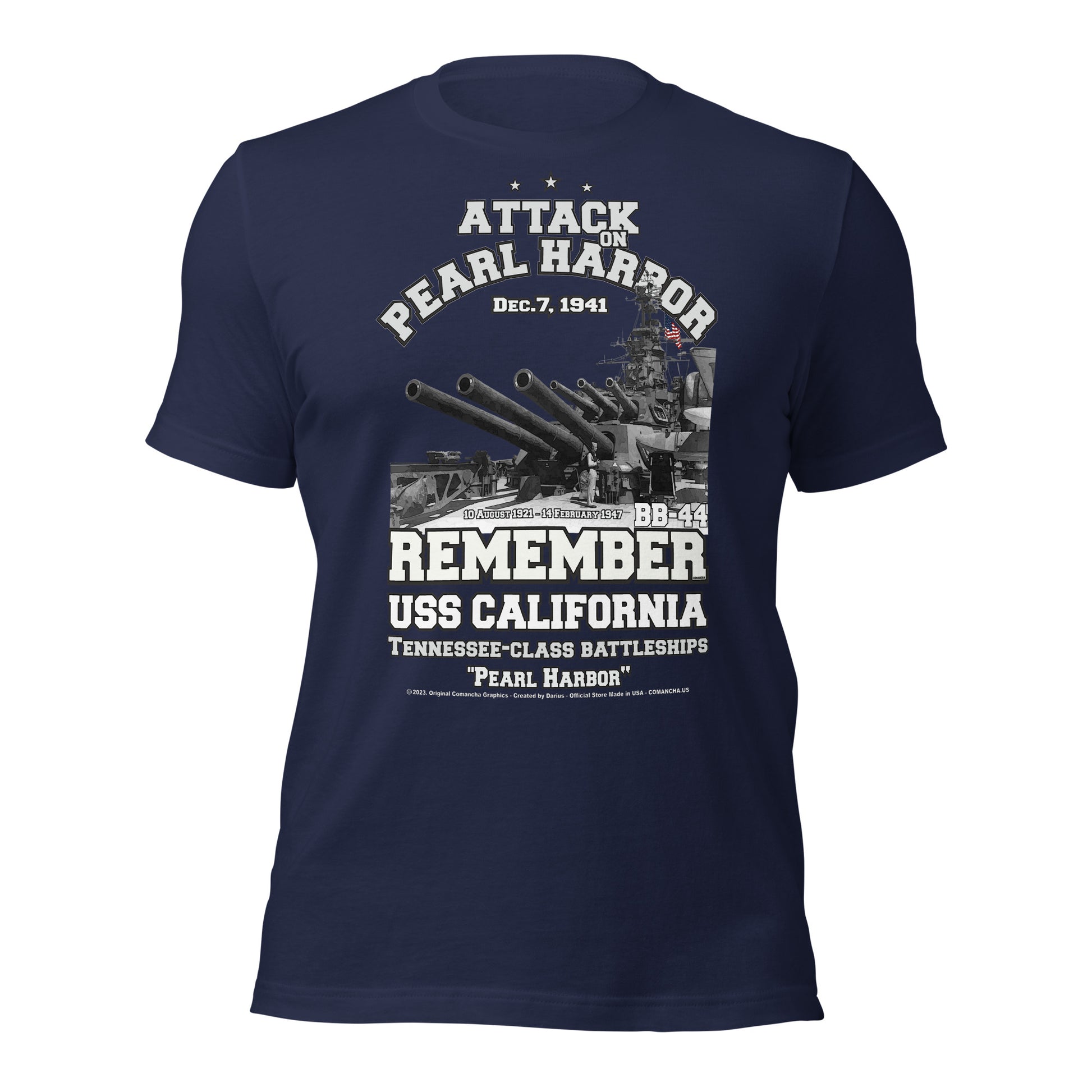 USS CALIFORNIA veterans t-shirt,USS CALIFORNIA BB-44 t-shirt, Peral harbor t-shirt, US navy t-shirt,USS CALIFORNIA BB-44 Battleship US Navy Veterans T-shirt, Comancha T-Shirt Shop,