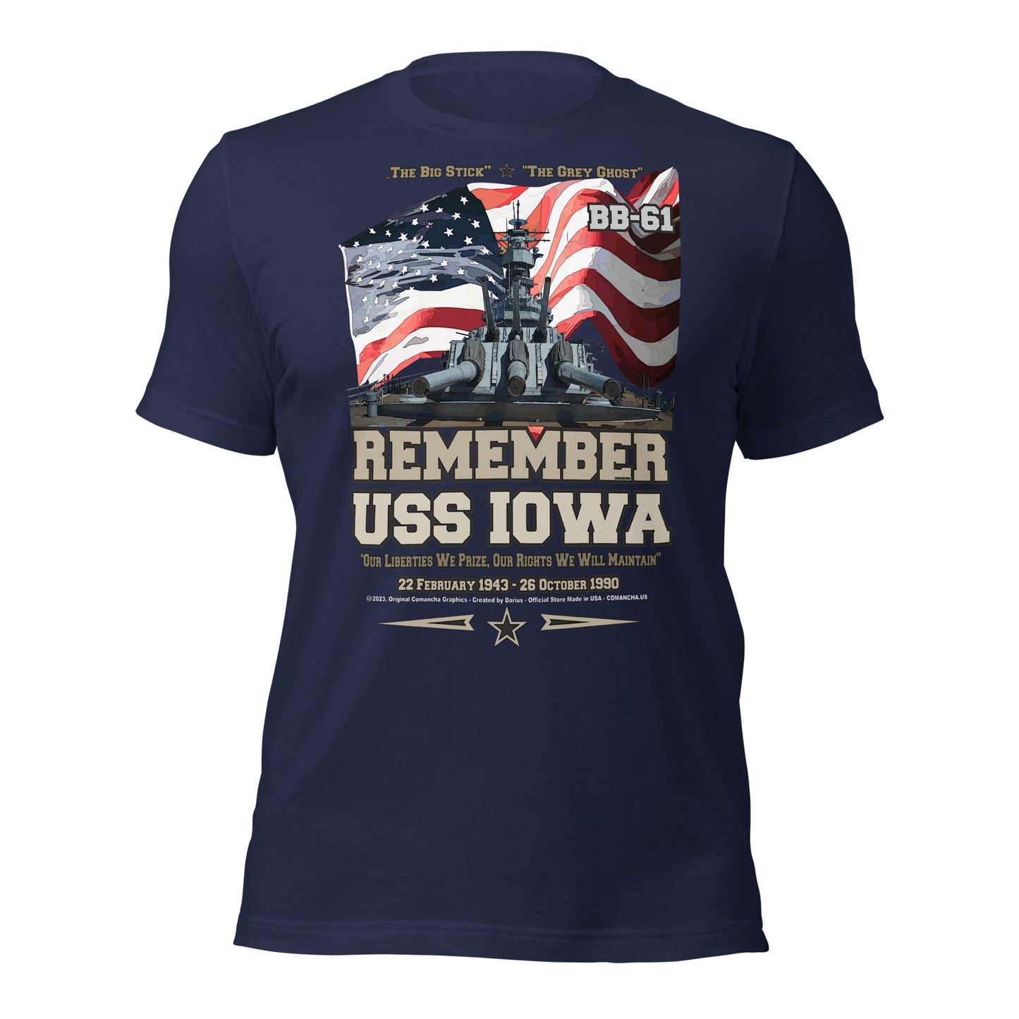 USS IOWA t-shirt, USS IOWA battleship tee,USS IOWA BB-61 Battleship Navy Veterans T-shirt, US Navy Battleship tee,Comancha Online Store,