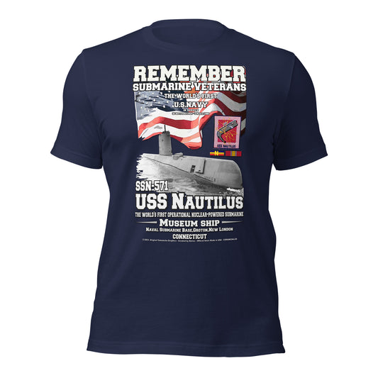 US Navy Submarine tee, USS NAUTILUS SSN-571 t-shirt, US Navy Submarine Veterans T-shirt, Navy Submarine tee, Comancha T-shirt Shop,