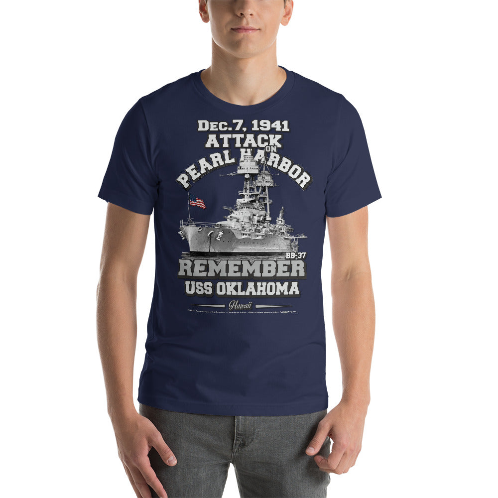 USS OKLAHOMA BB-37 t-shirt, Pearl harbor t-shirt,remember pearl harbor tee,US Navy Battleship T-shirt, USS OKLAHOMA T-shirt,comancha,comancha graphics,tees,