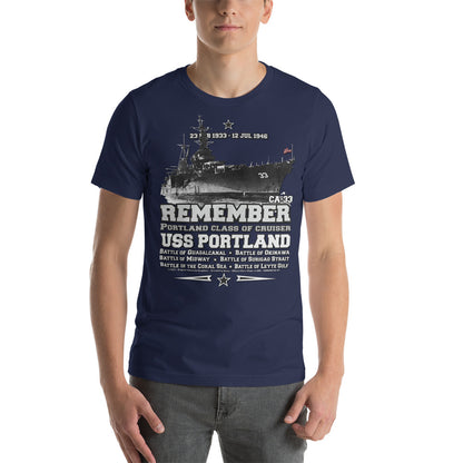 USS PORTLAND t-shirt, US Navy veterans T-shirt, US Navy Cruiser T-shirt, USS PORTLAND CA-33 T-shirt, Comancha,Tees,Midway veterans tee,