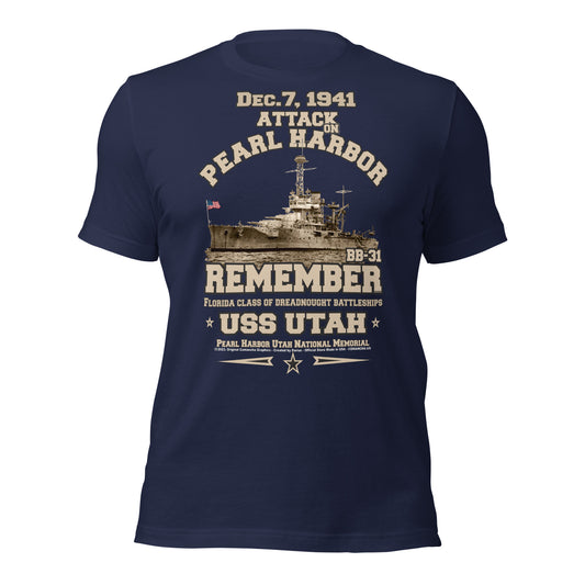 USS UTAH t-shirt, Pearl harbor tee, US Navy t-shirt,USS UTAH veterans tee,US Navy Battleship Veterans T-shirt, USS UTAH BB-31 T-shirt,