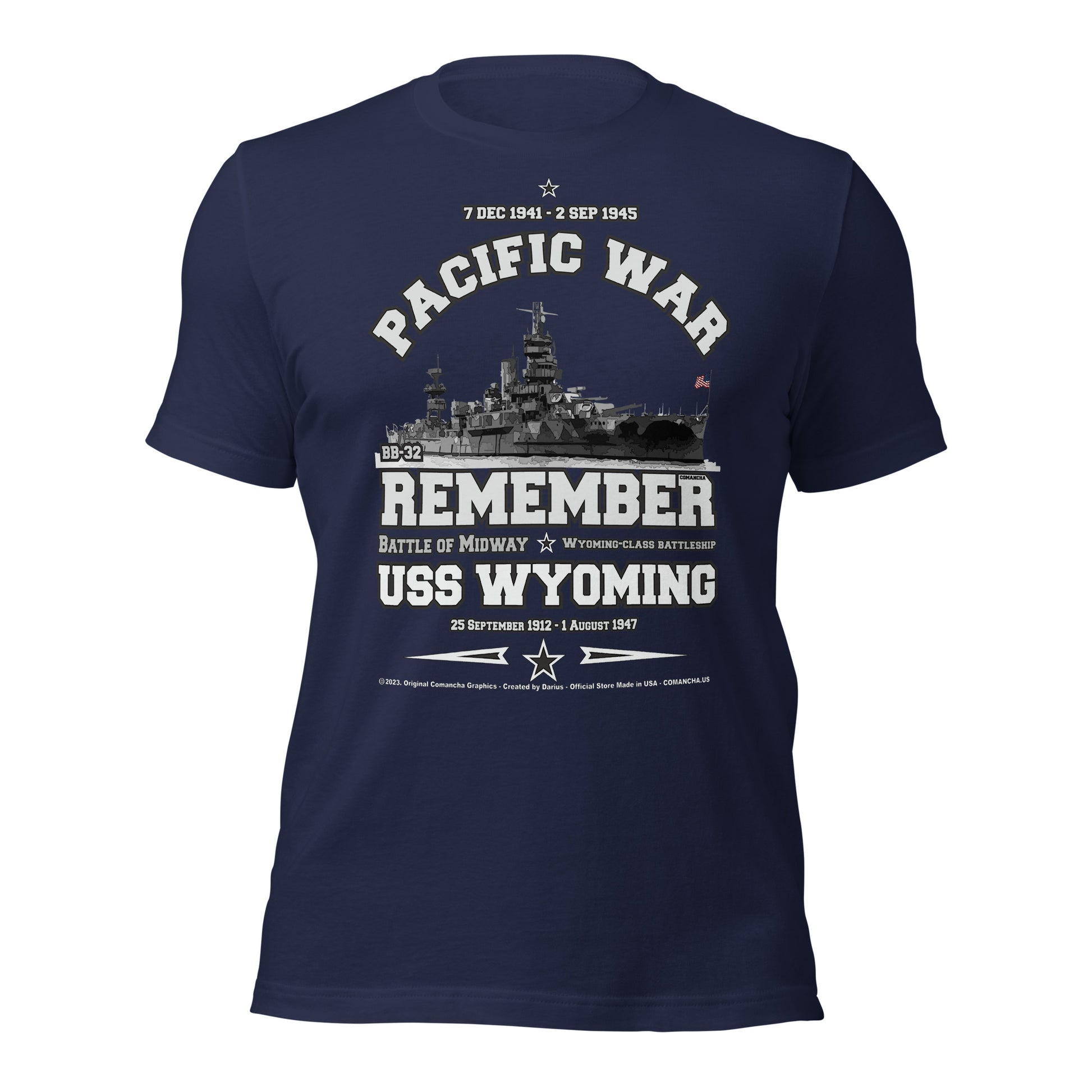 USS WYOMING t-shirt,US Navy Veterans t-shirt,Comancha,  US Navy Battleship Veterans T-shirt, USS WYOMING BB-32 T-shirt,