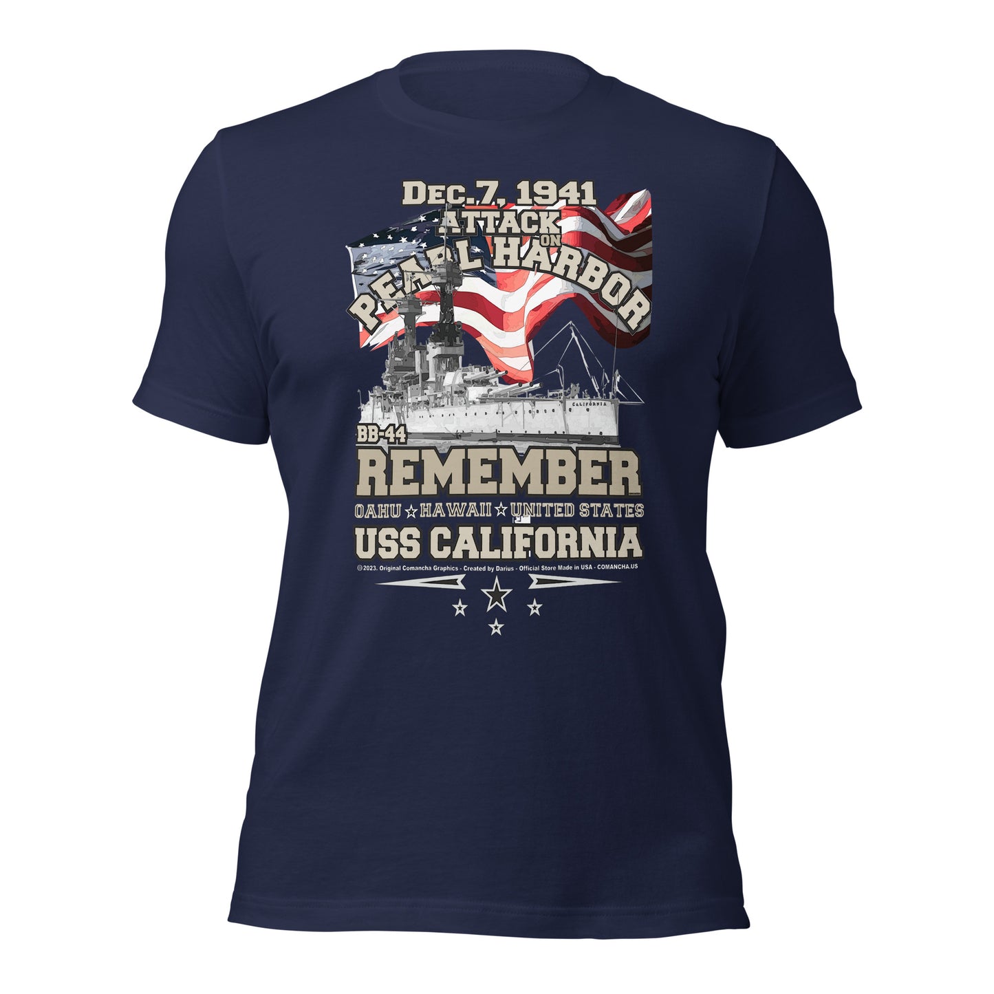 USS CALIFORNIA t-shirt, US Navy Battleship Veterans T-shirt, USS CALIFORNIA BB-44 T-shirt, USS CALIFORNIA pearl harbor tee,USS CALIFORNIA veterans tee,comancha graphics,