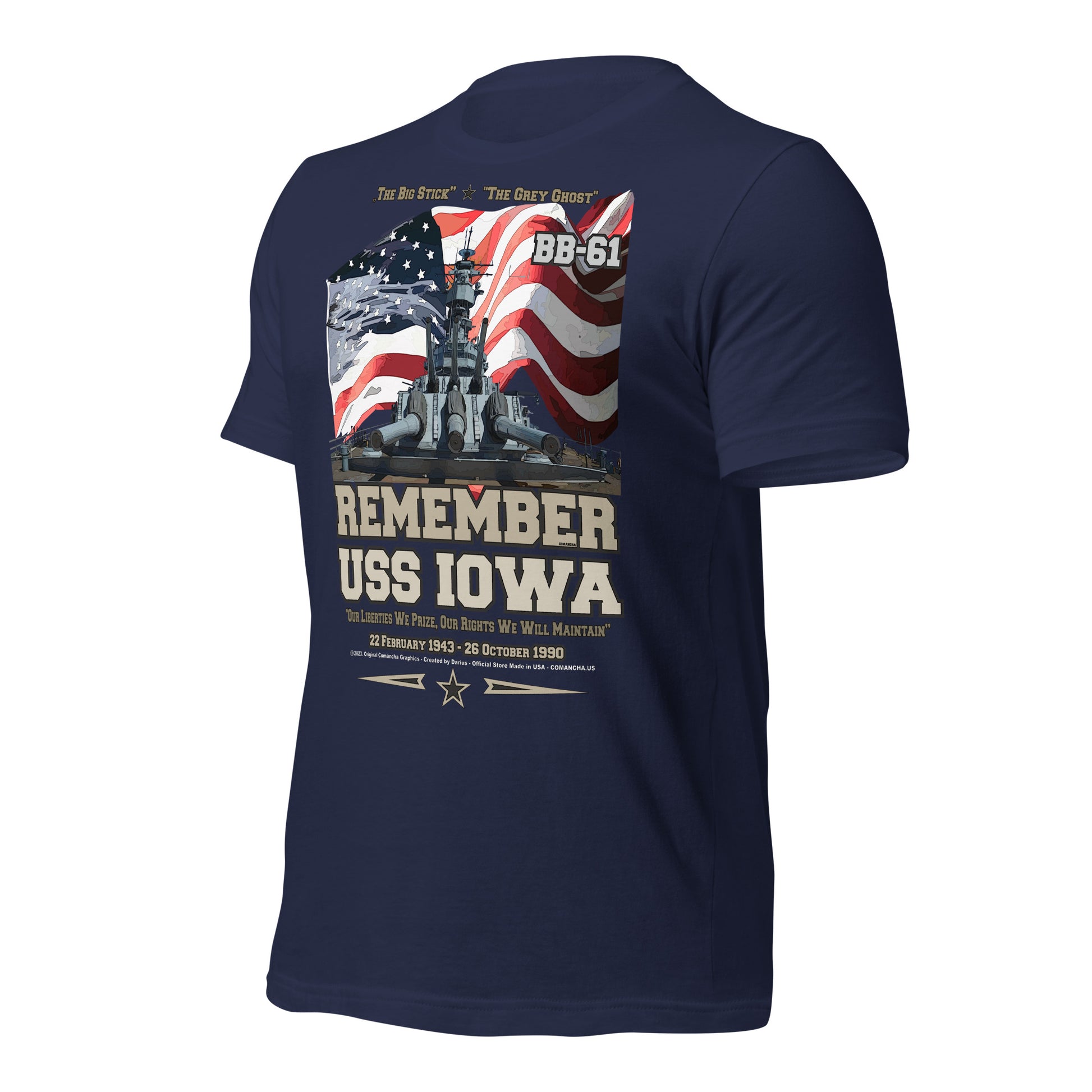 USS IOWA t-shirt, USS IOWA battleship tee,USS IOWA BB-61 Battleship Navy Veterans T-shirt, US Navy Battleship tee,Comancha Online Store,