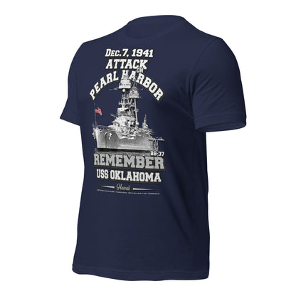 USS OKLAHOMA BB-37 t-shirt, Pearl harbor t-shirt,remember pearl harbor tee,US Navy Battleship T-shirt, USS OKLAHOMA T-shirt,comancha,comancha graphics,tees,