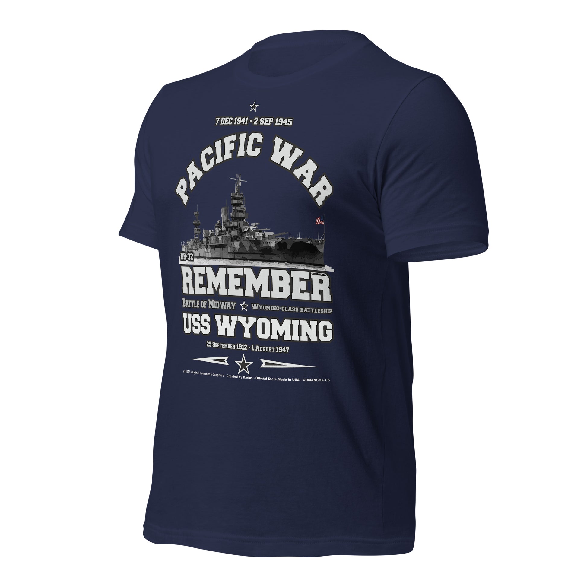 USS WYOMING t-shirt,US Navy Veterans t-shirt,Comancha, US Navy Battleship Veterans T-shirt, USS WYOMING BB-32 T-shirt,