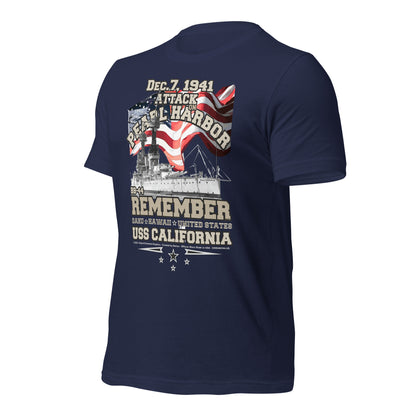 USS CALIFORNIA t-shirt, US Navy Battleship Veterans T-shirt, USS CALIFORNIA BB-44 T-shirt, USS CALIFORNIA pearl harbor tee,USS CALIFORNIA veterans tee,comancha graphics,