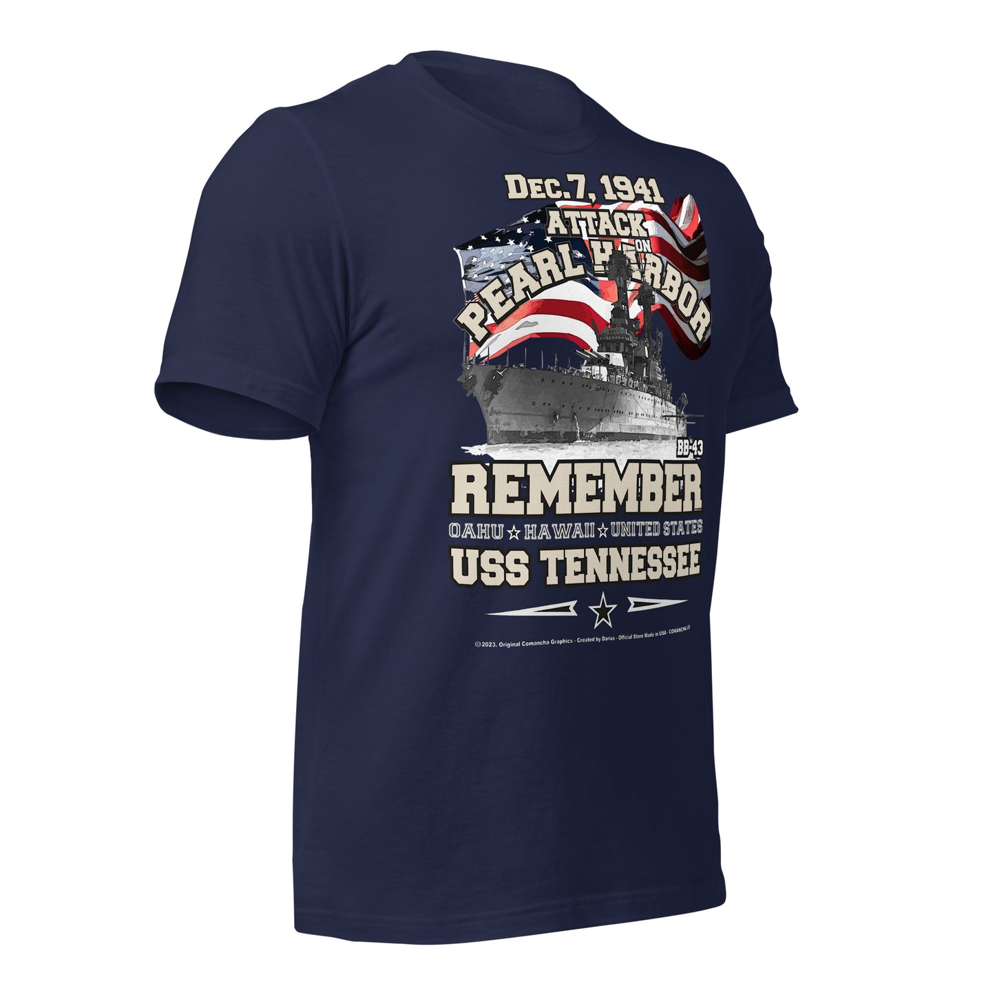 USS TEENESSEE t-shirt, US Navy Battleship T-shirt, USS TEENESSEE Battleship T-shirt, Pearl harbor t-shirt,comancha,