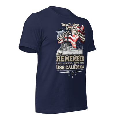 USS CALIFORNIA t-shirt, US Navy Battleship Veterans T-shirt, USS CALIFORNIA BB-44 T-shirt, USS CALIFORNIA pearl harbor tee,USS CALIFORNIA veterans tee,comancha graphics,