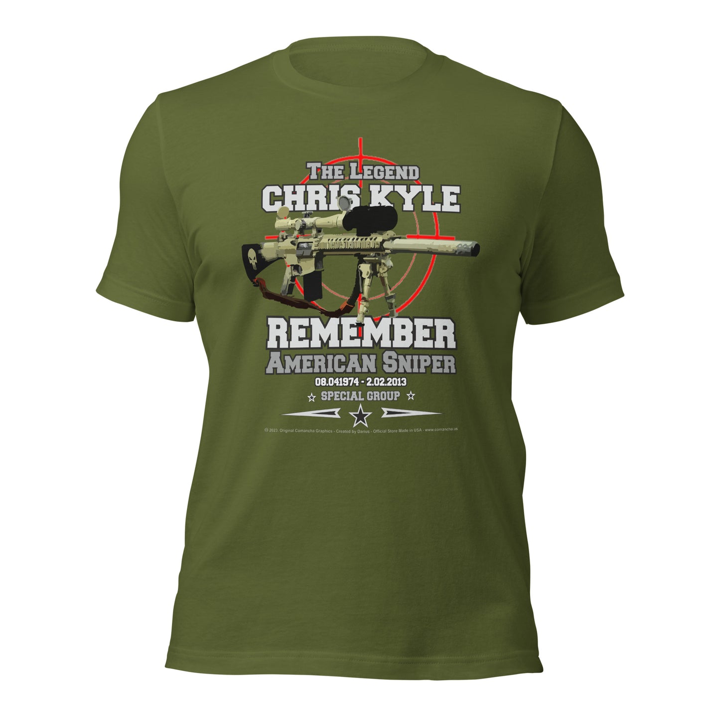 REMEMBER CHRIS KYLE American Sniper Unisex t-shirt, Comancha Graphics T-shirt,