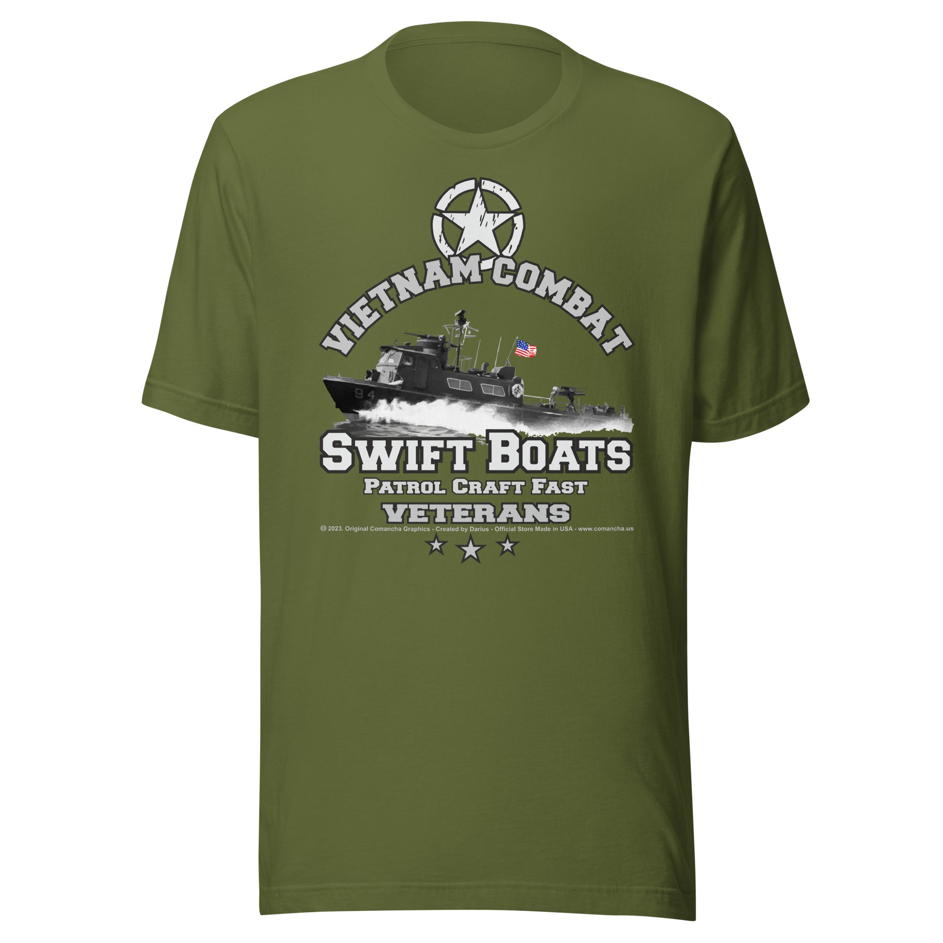 SWIFT BOATS t-shirt, Vietnam  Combat Veterans Unisex t-shirt, Comancha Graphics T-Shirts,