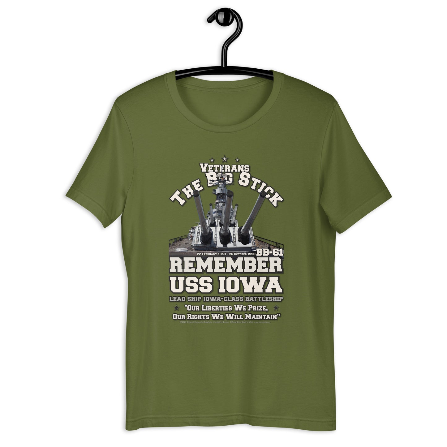 USS IOWA BB-61 Battleship Veterans Unisex t-shirt,