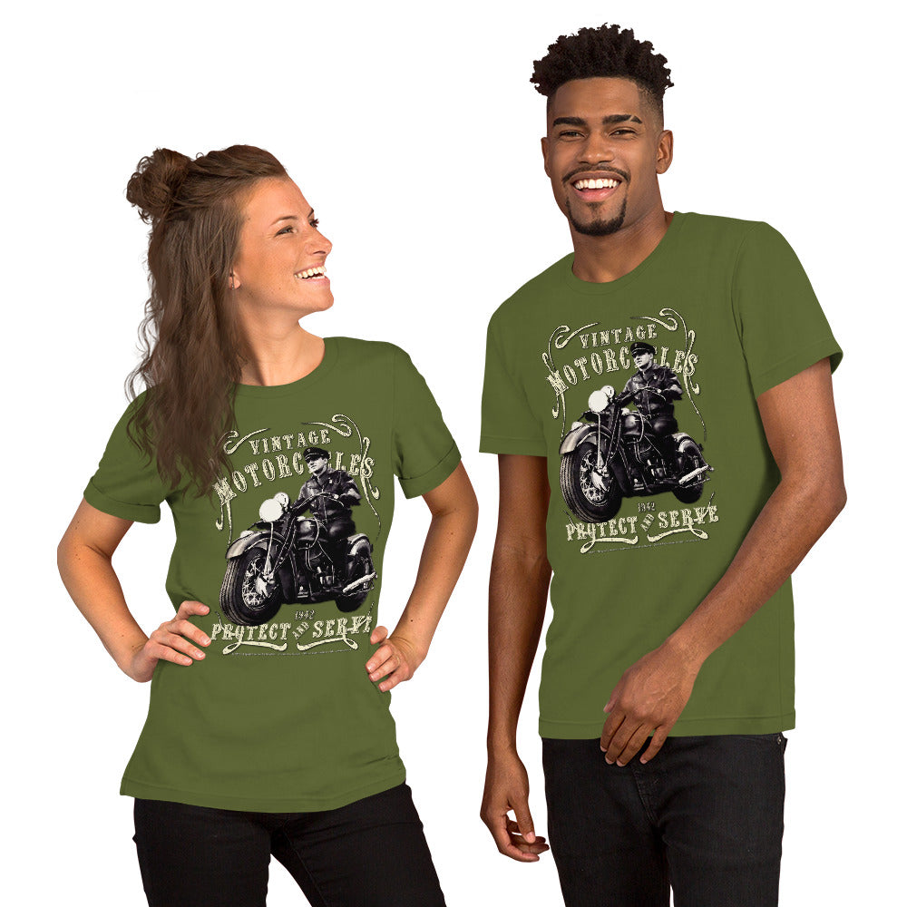 Vintage Police Motorcycle 1942 t-shirt