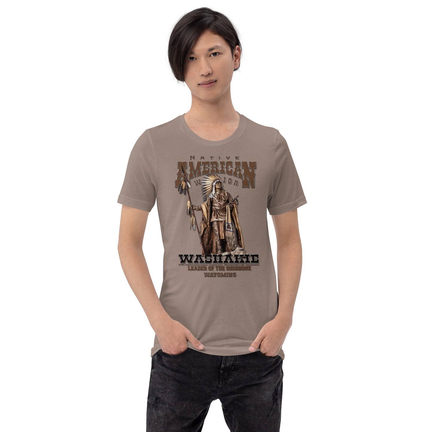 WASHAKIE SHOSHONE WARRIOR Unisex t-shirt, SHOSHONE WARRIOR t-shirt, Comancha