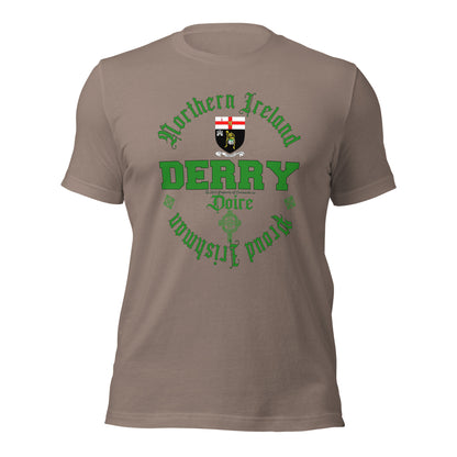 DERRY city tee,DERRY t-shirt, DERRY Ireland tee,DERRY - Northern Ireland t-shirt, Comancha Graphics,