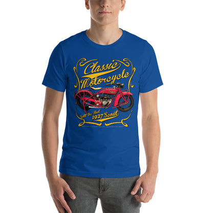 Classic Scout 1927 - Vintage Motorcycle unisex Tee, Comancha tees,