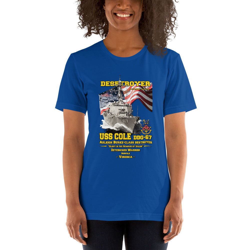 USS COLE DDG-67 t-shirt, Destroyer Veterans Unisex t-shirt, Comancha.us Navy T-shirt,