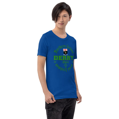 DERRY city tee,DERRY t-shirt, DERRY Ireland tee,DERRY - Northern Ireland t-shirt, Comancha Graphics,