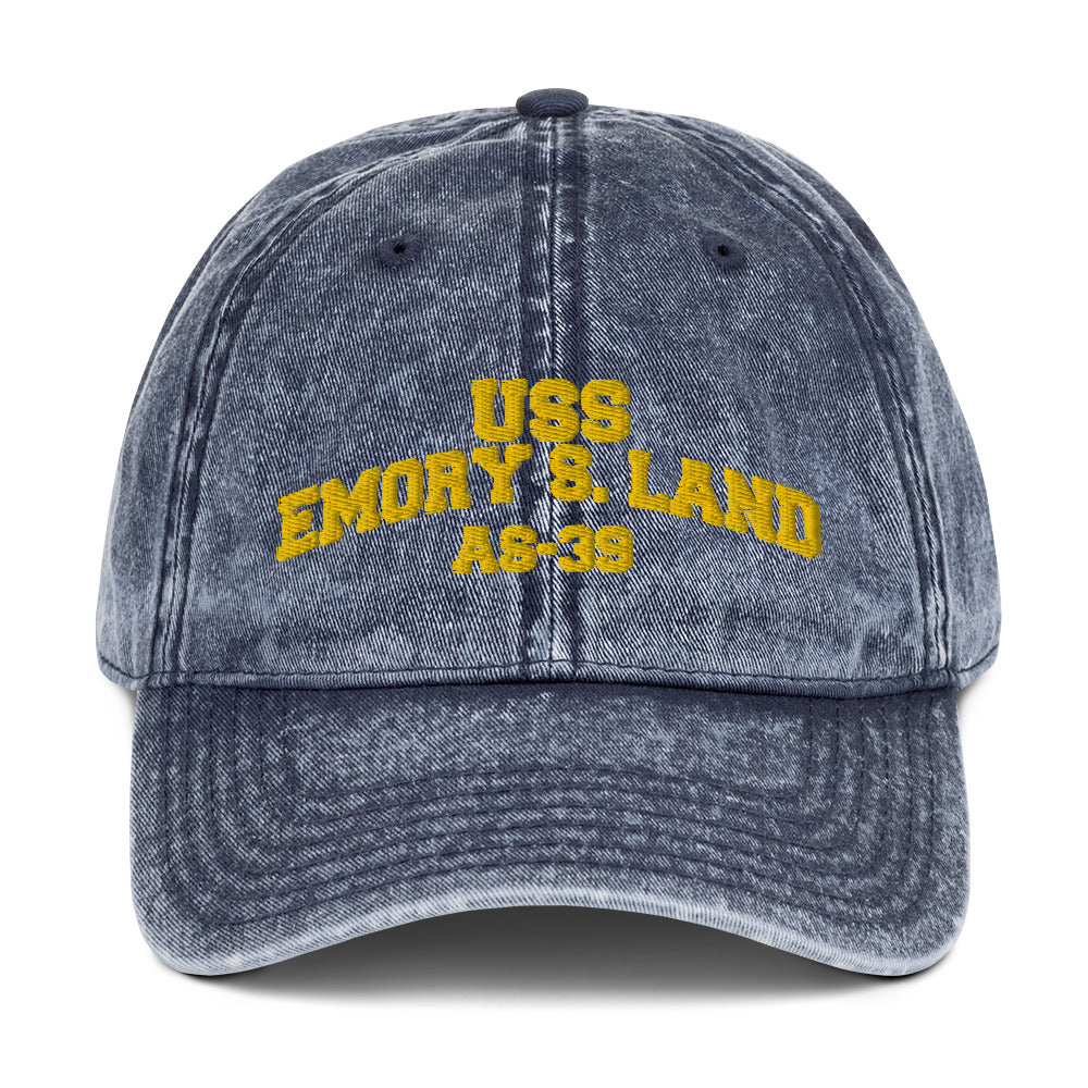 USS EMORY S. LAND Vintage Cotton Twill Cap