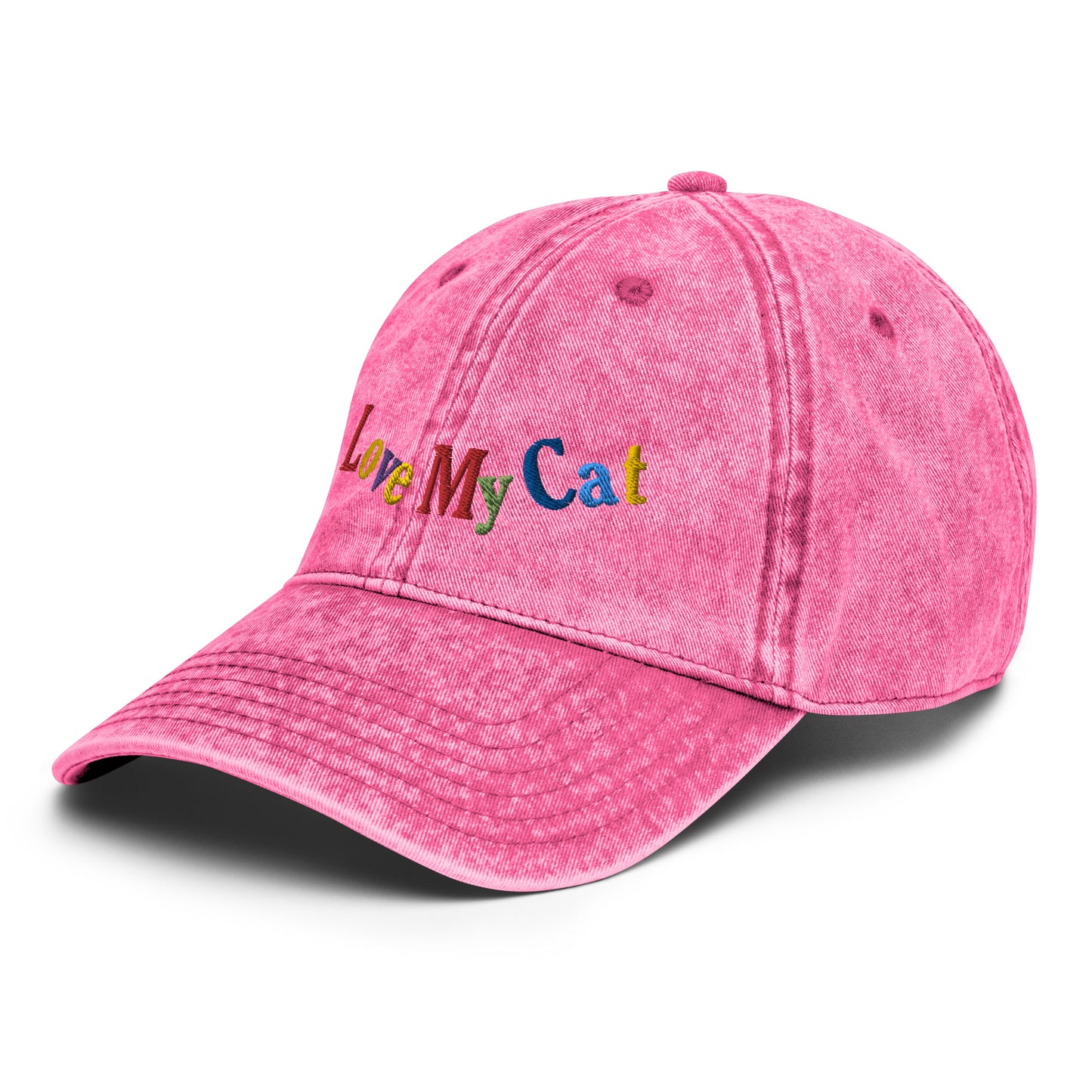 I Love My Cat Vintage Cotton Twill Cap