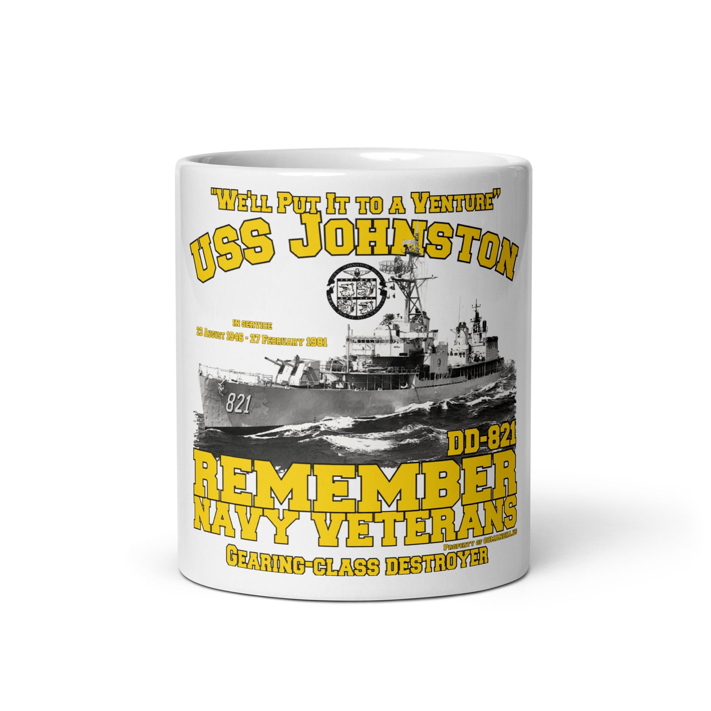 USS Johnston DD-821 mug