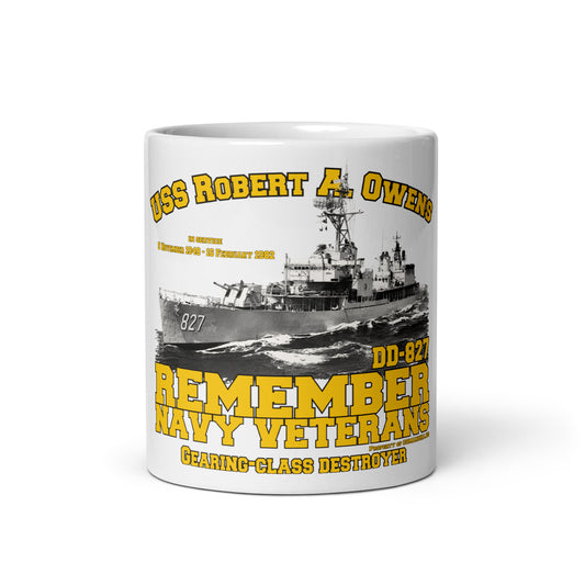 USS Robert A. Owens DD-827 Destroyer mug,