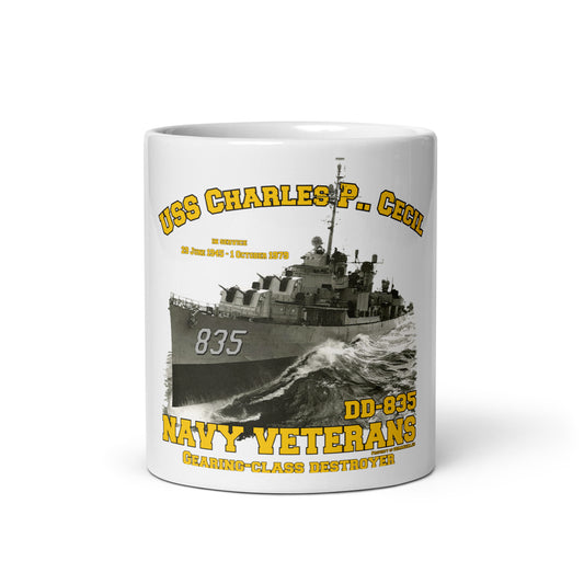 USS Charles P. Cecil DD-835 mug