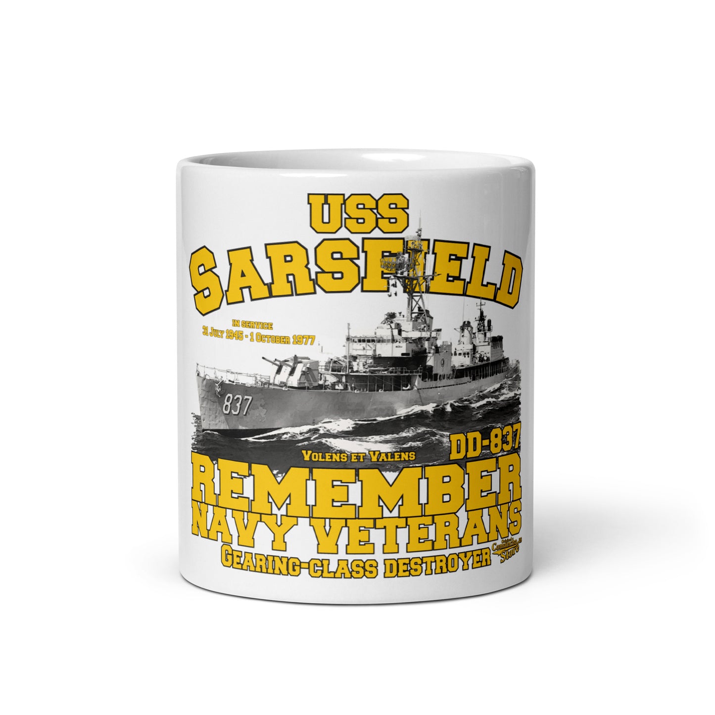 USS Sarsfield DD-837 mug,