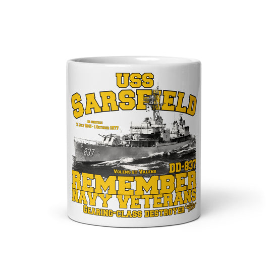 USS Sarsfield DD-837 mug,