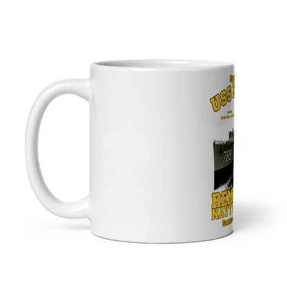 USS Eversole DD-789 Destroyer White glossy mug