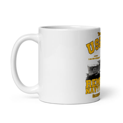 USS Rich DD-820 Destroyer White glossy mug