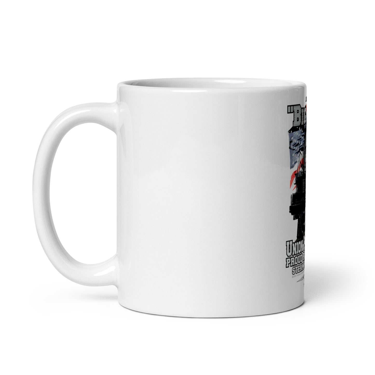 White glossy mug