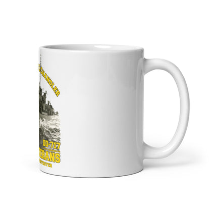 USS Theodore Chandler DD 717 destroyer  White glossy mug