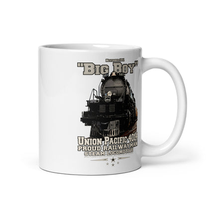 Union Pacific 4014 Big Boy Locomotive White glossy mug