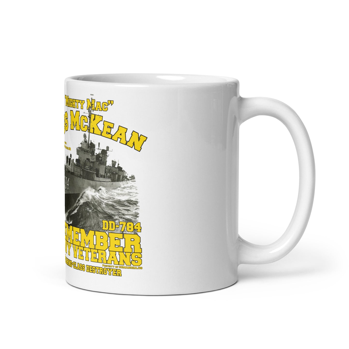 USS McKean DD-784 Destroyer White mug