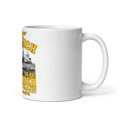 USS Rich DD-820 Destroyer White glossy mug