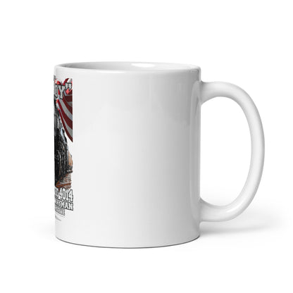 White glossy mug