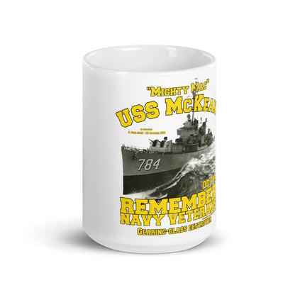 USS McKean DD-784 Destroyer White mug