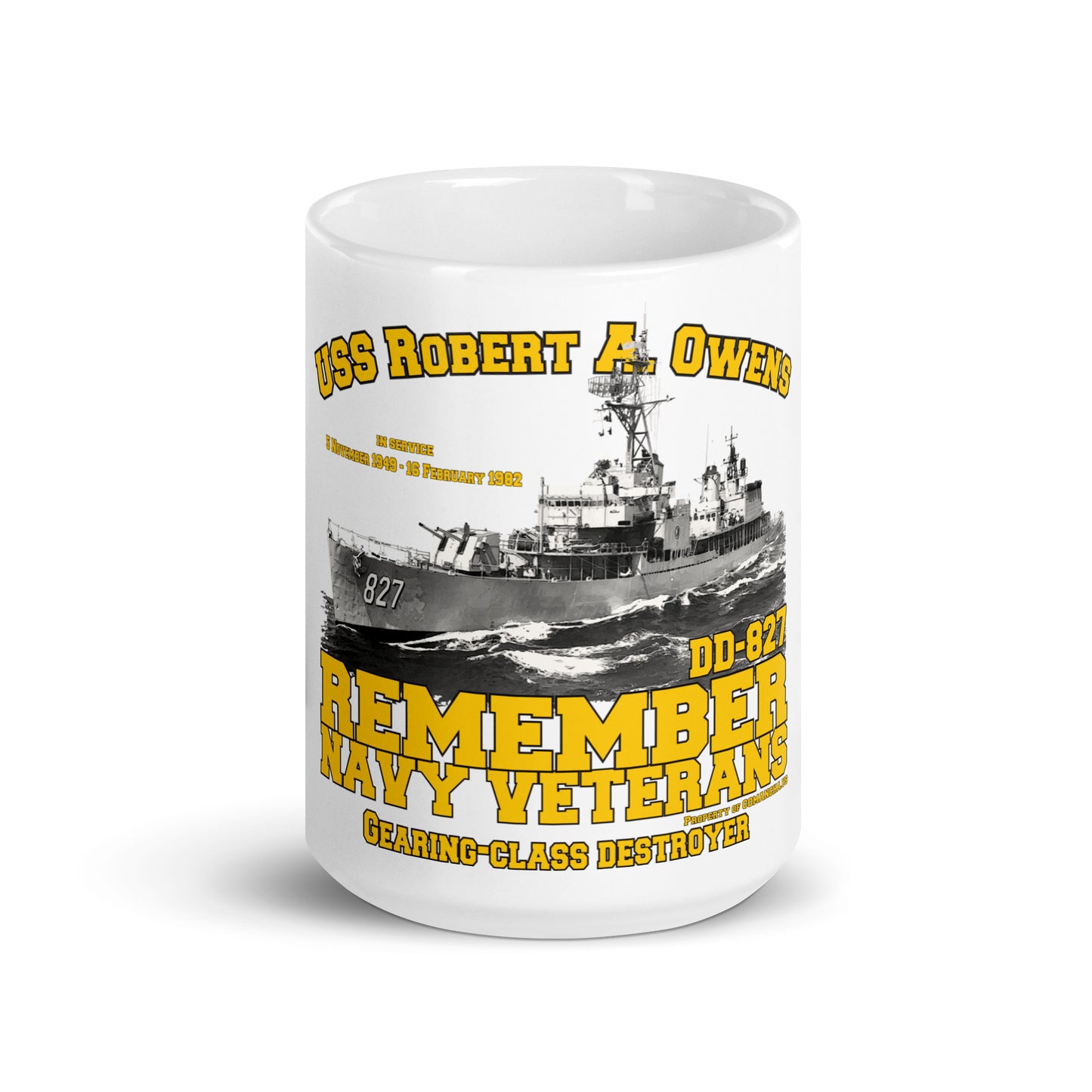 USS Robert A. Owens DD-827 Destroyer mug,