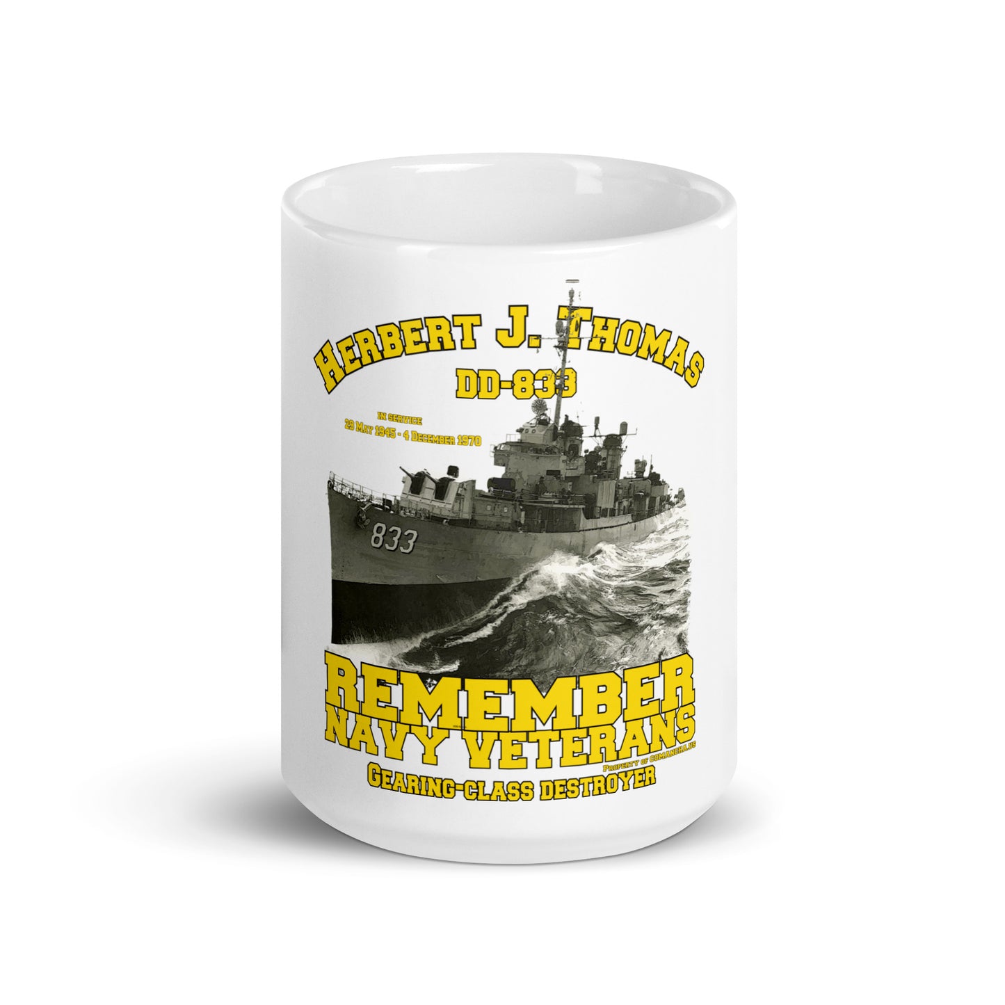 USS Herbert J. Thomas DD-833 mug,