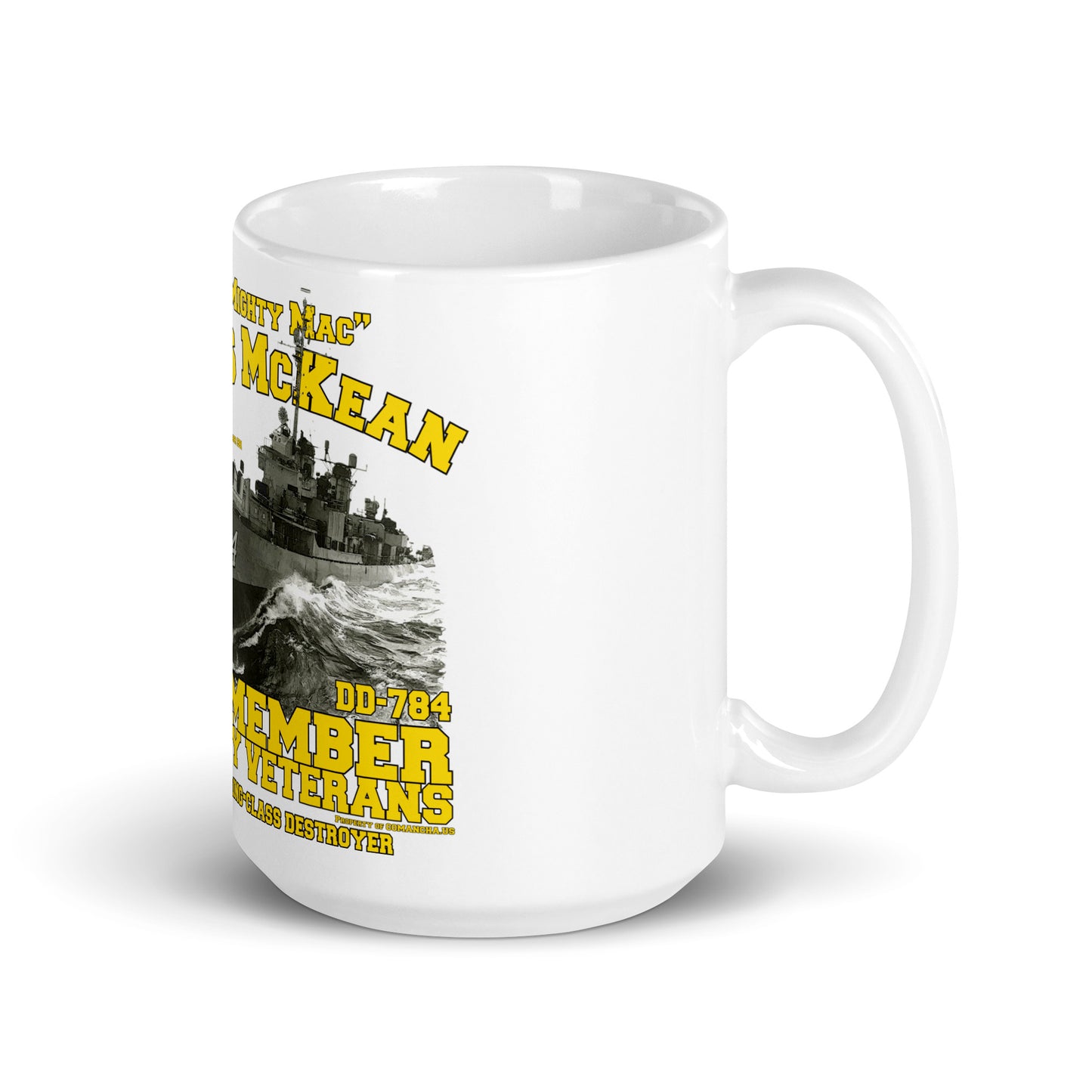 USS McKean DD-784 Destroyer White mug