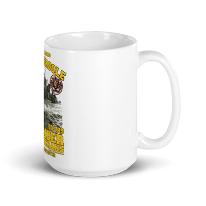 USS Eversole DD-789 Destroyer White glossy mug