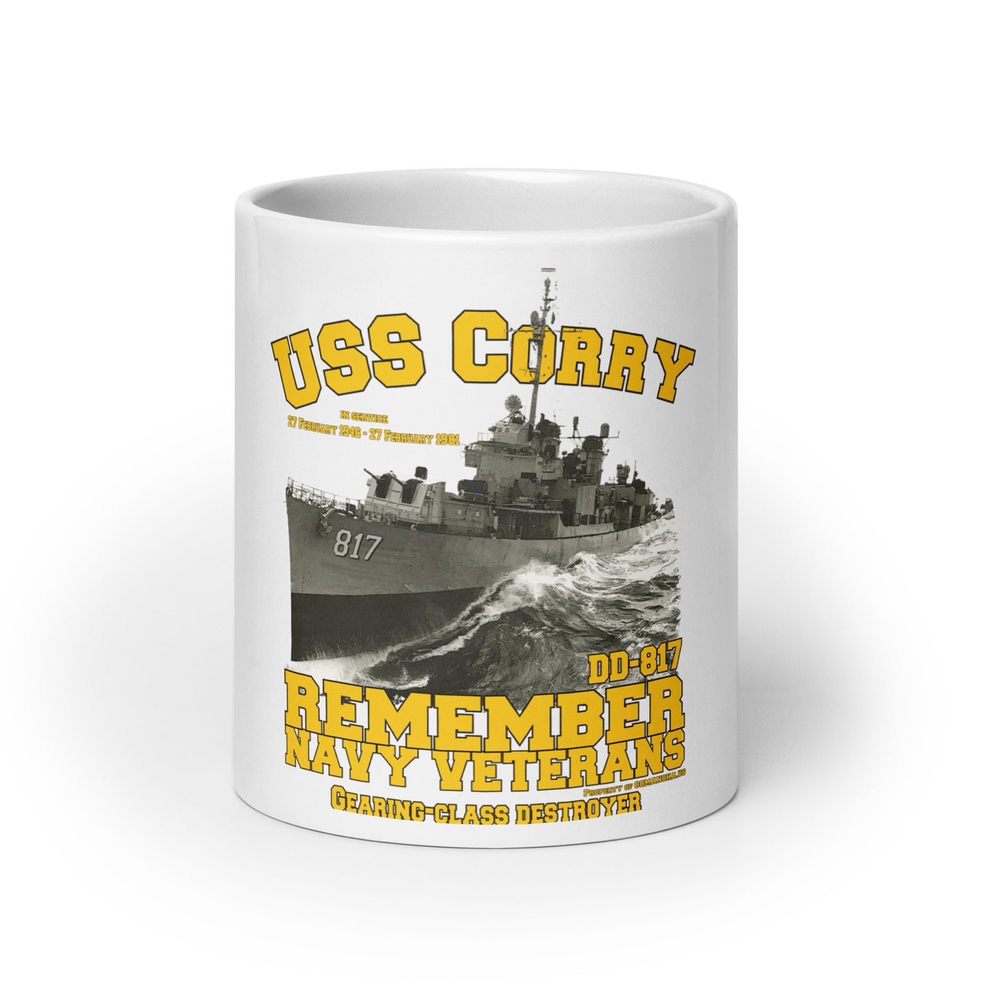 USS Corry DD-817 Destroyer mug