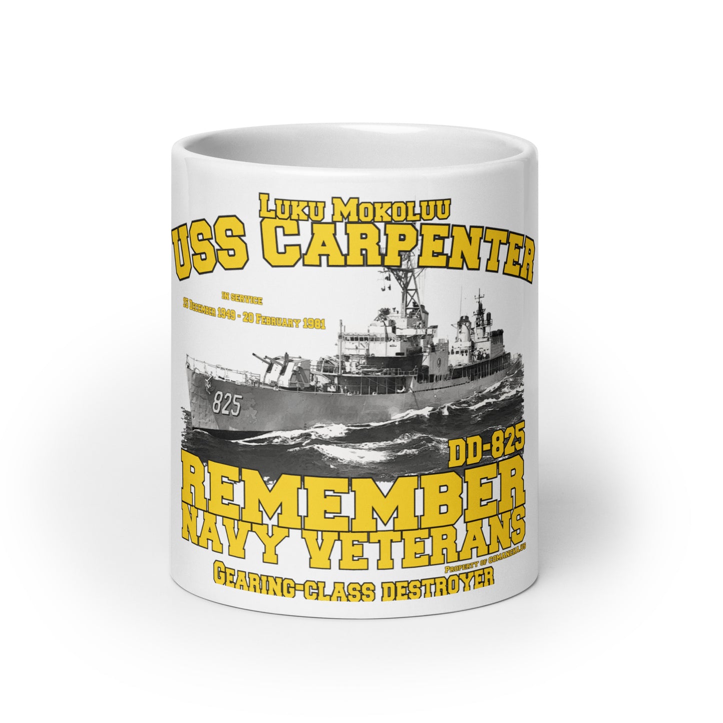 USS Carpenter DD-825 mug