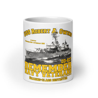 USS Robert A. Owens DD-827 Destroyer mug,